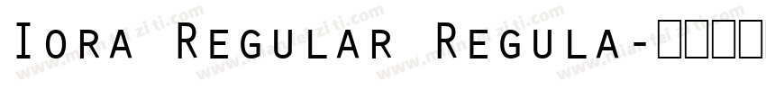 Iora Regular Regula字体转换
